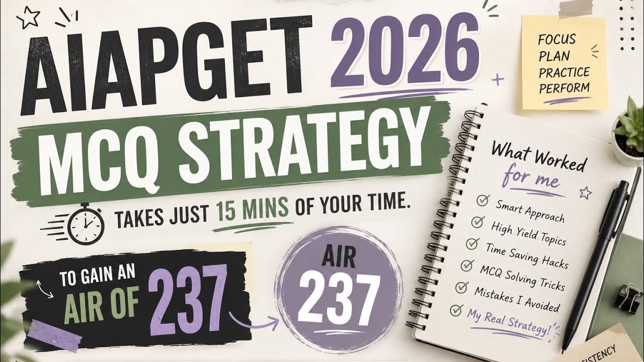 AIAPGET 2026 August 22! MCQ strategy|Motivation|Ayurveda|What works,what doesn&rsquo;t.