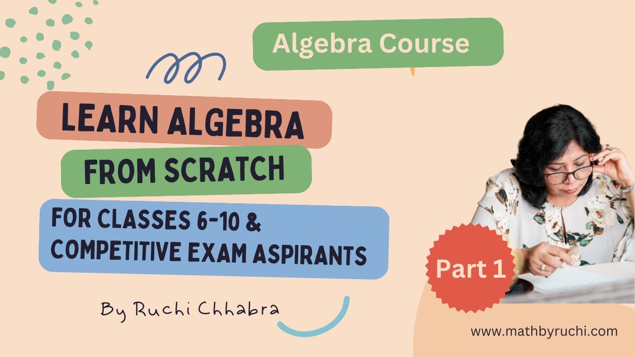 Algebra Basics|Algebra Course | Algebra for competitive exams|for beginners|Ruchi Chhabra