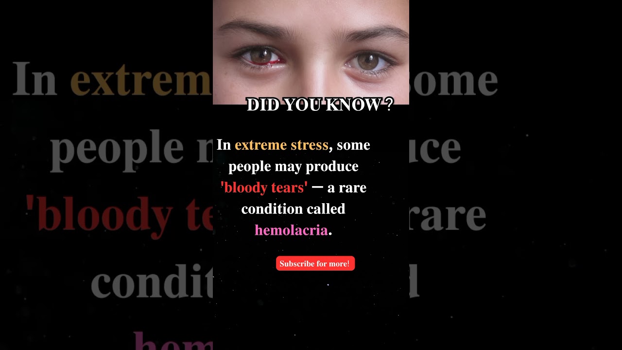 Bloody tears? #Hemolacria #StressTears #RareFacts#shorts