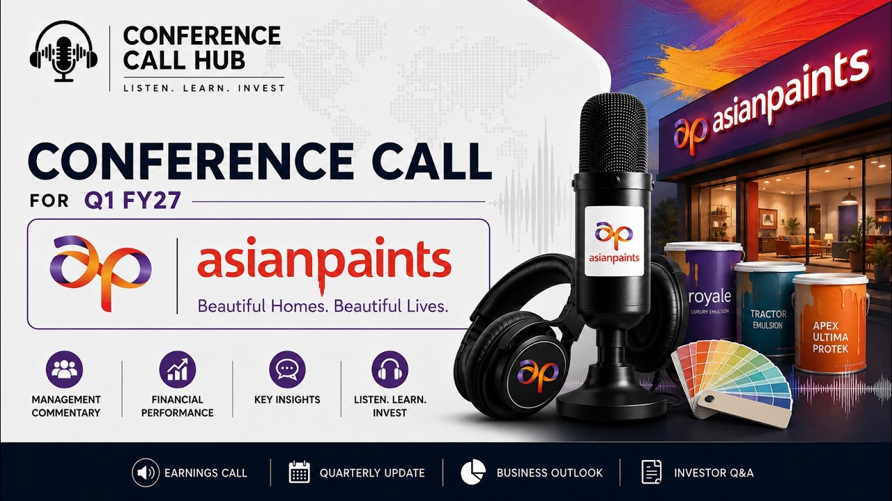 Asian Paints Q1 FY27 Conference Call | Earnings Call | Management Commentary | Investor Q&A
