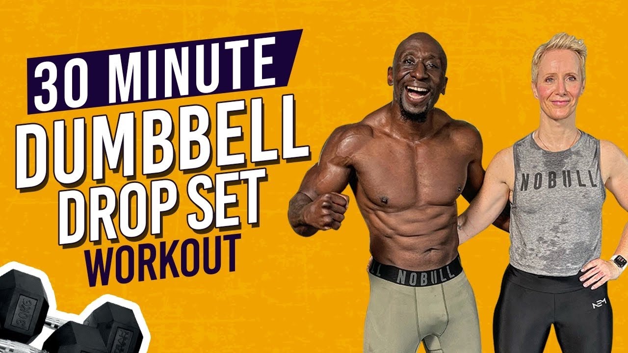 30 Min TOTAL BODY Dumbbell Drop Set Home Workout | MUSCLE BUILDING | FAT LOSS