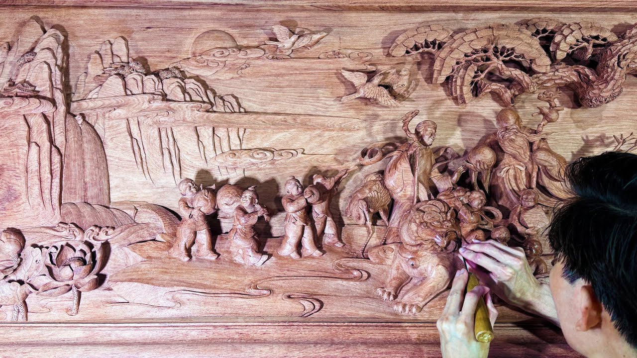 The Incredible 90-Day Wood Carving Project: Giant Log to Amazing Wall Art