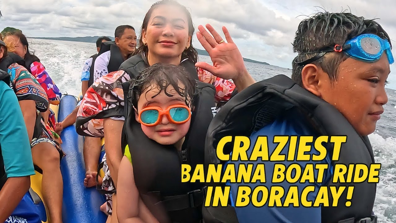 Boracay Banana Boat Ride 🇵🇭 | Craziest Ocean Adventure in the Philippines [4K]