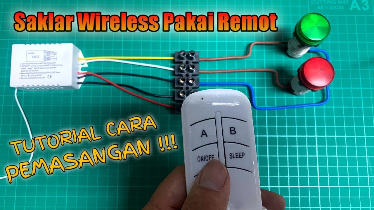 [PRAKTEK] Cara pasang & cara kerja saklar lampu dengan remot wireless