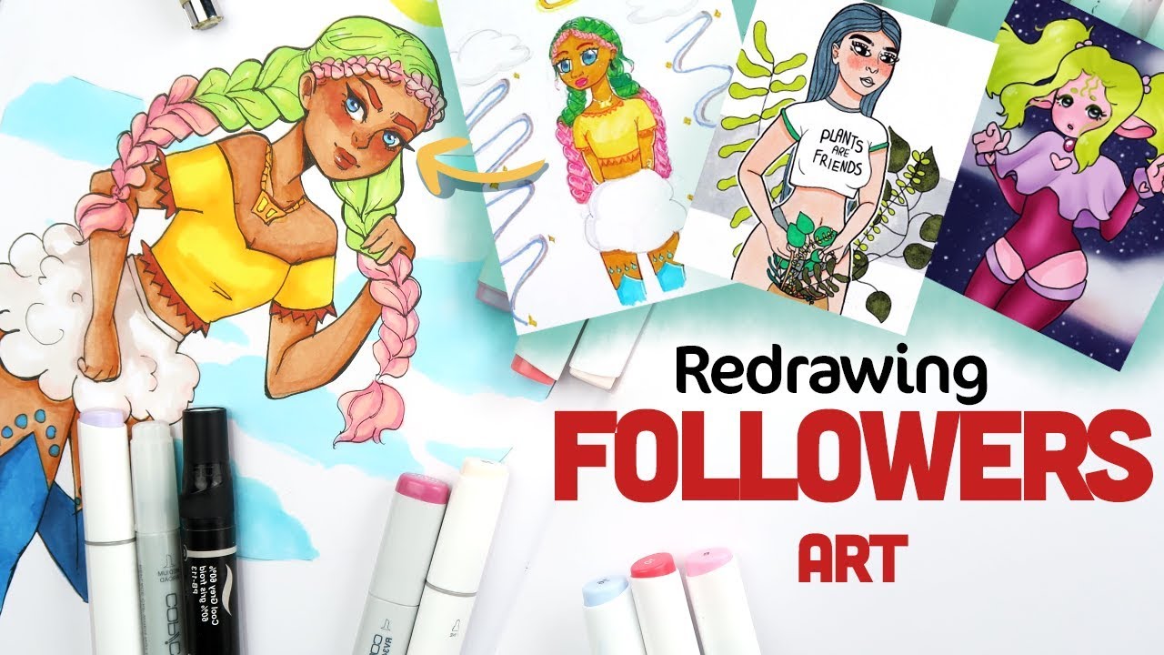 DRAWING YOUR ART IN MY STYLE | Instagram Art in my STYLE