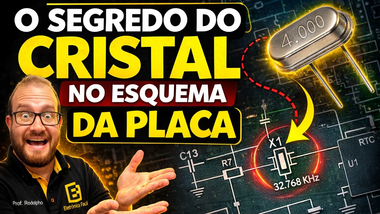 Cristal Oscilador no Esquema Eletrônico - Como Funciona? Qual Sua FUNÇÃO NA PLACA? Eletronica Facil