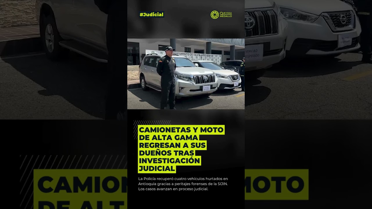 Camionetas y moto de alta gama recuperadas tras investigación judicial