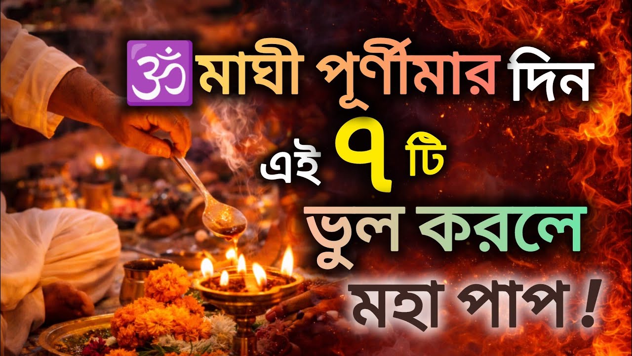 🌕মাঘী পূর্ণিমা ২০২৬ Maghi Purnima Significance | এই দিনে ৭টি ভুল করলে মহাপাপ হয় | Hindu Vrat Katha🙏