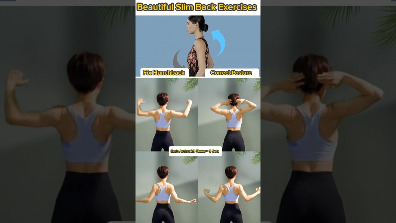 Hunchback Exercises At Home For Women. #hunchback #exercise #fitness #shorts