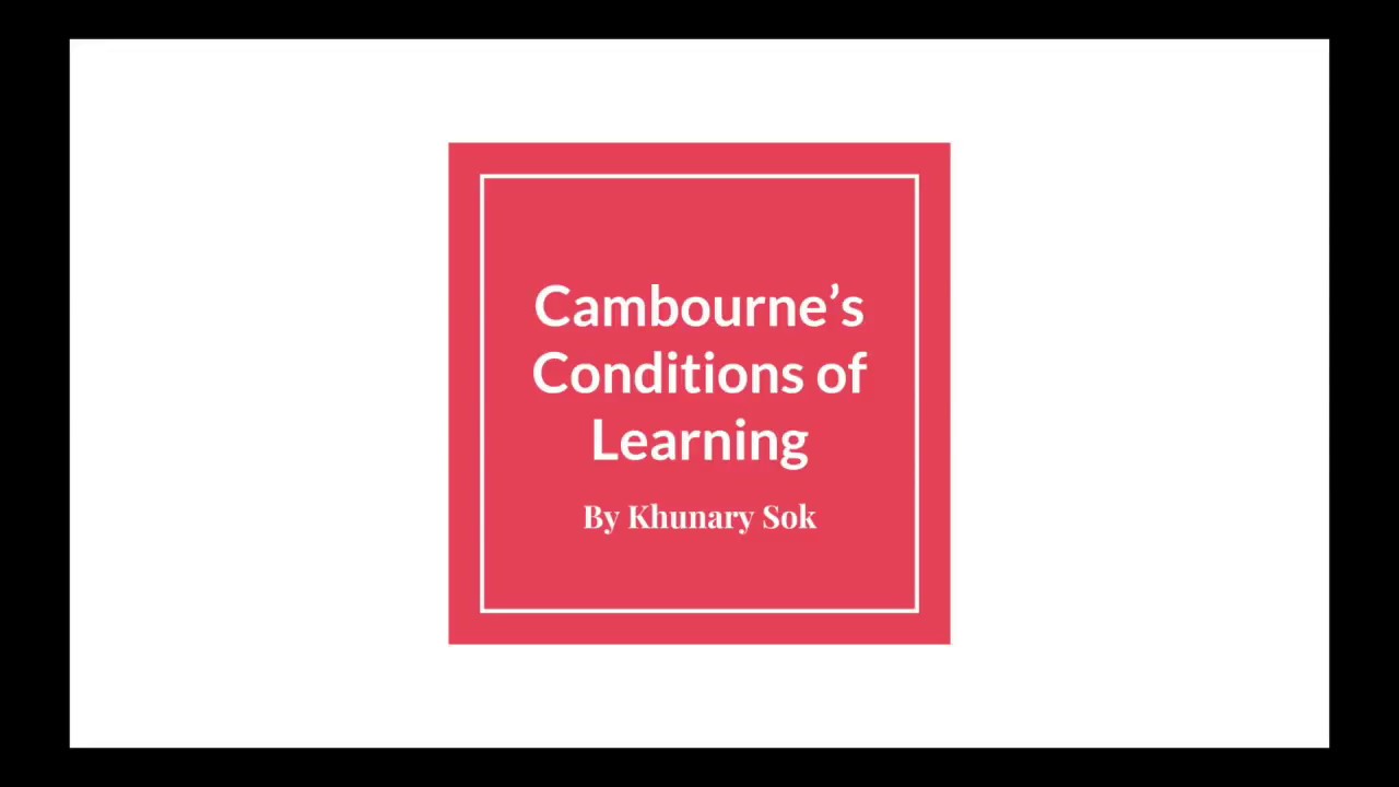 Cambourne's Learning Condition