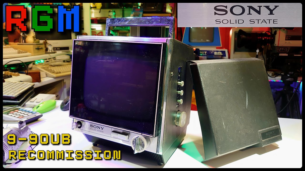 SONY 9-90UB BW 405 and 625 lines TV from 1969 RECOMMISSION and TEST with Sinclair ZX80 computer