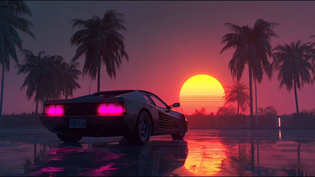 Miami Sunset Drive – Peaceful Tropical Synthwave Ambience🌴
