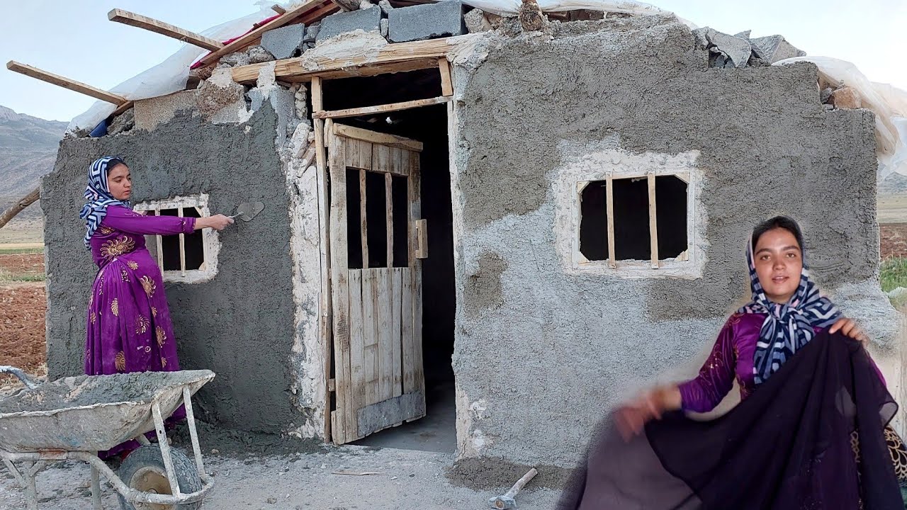 Cement work with Maryam: a symbol of effort and beauty