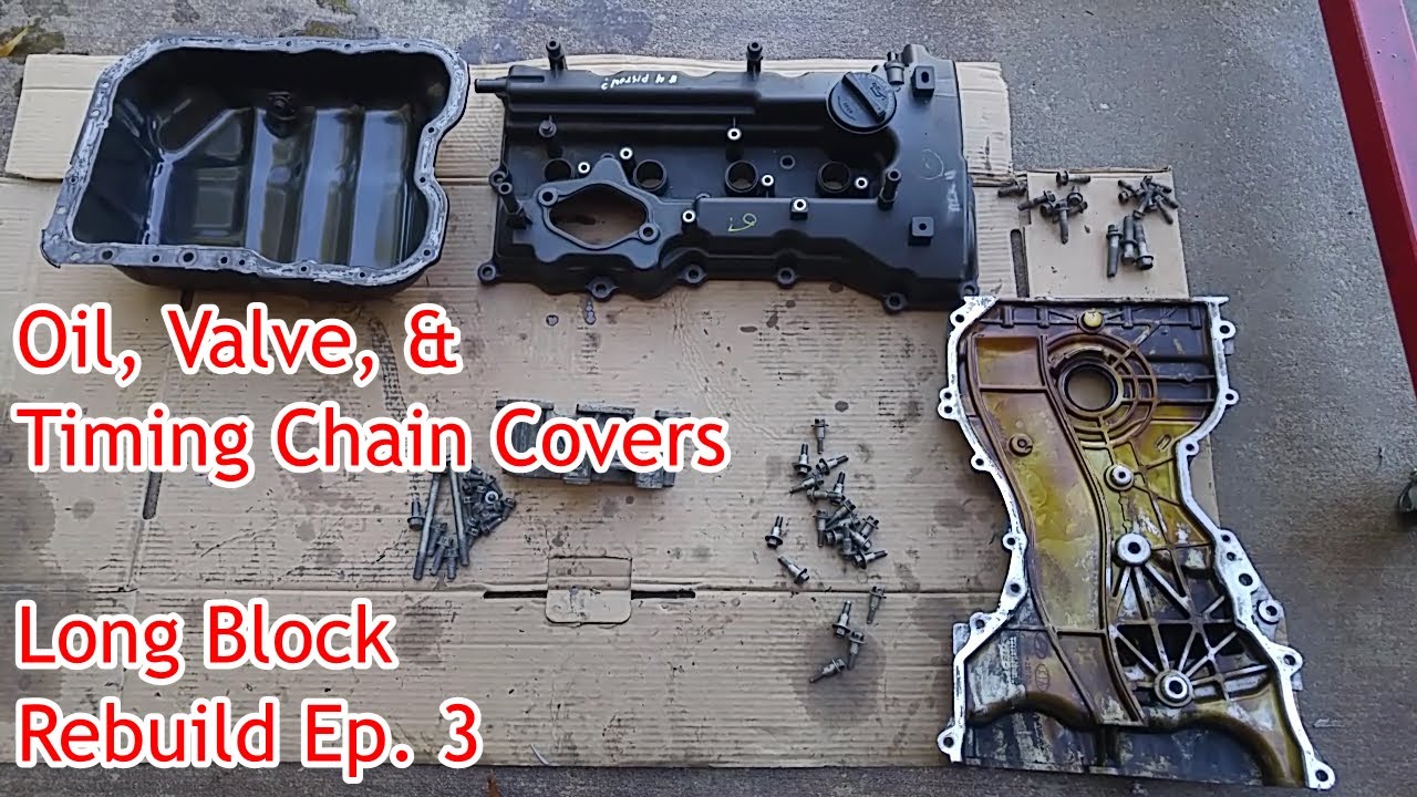 How To Install Oil Pan, Valve & Timing Chain Covers; (Hyundai / Kia 2.4 GDI) Long Block Rebuild Ep 3