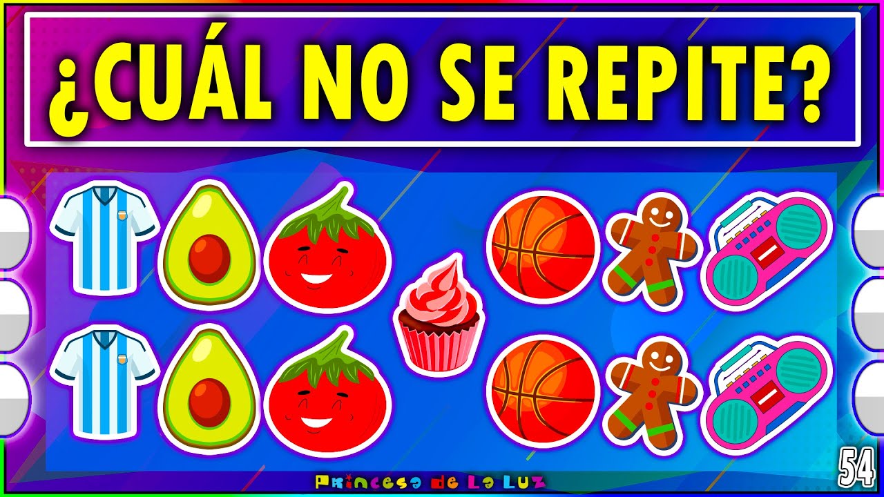 ¿CUÁL No Tiene PAREJA? 👫 Ejercita La Concentración y La Memoria 🎲 PASATIEMPOS Digitales