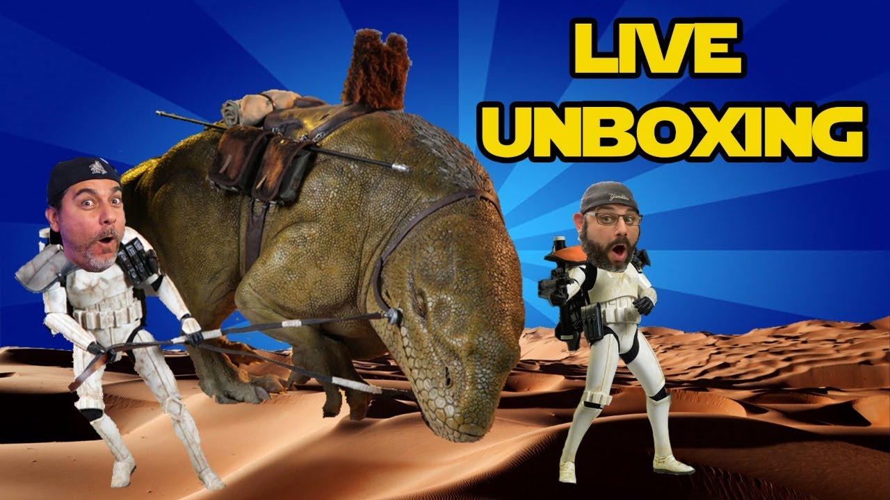 Sideshow Star Wars Dewback and Sandtrooper Live Unboxing
