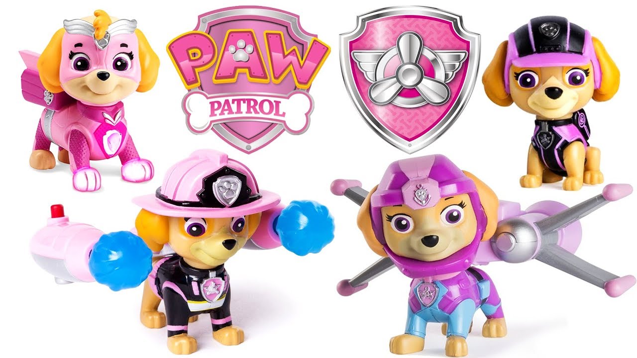 PAW PATROL Skye - the girl pup toy figures collection review video #pawpatrol
