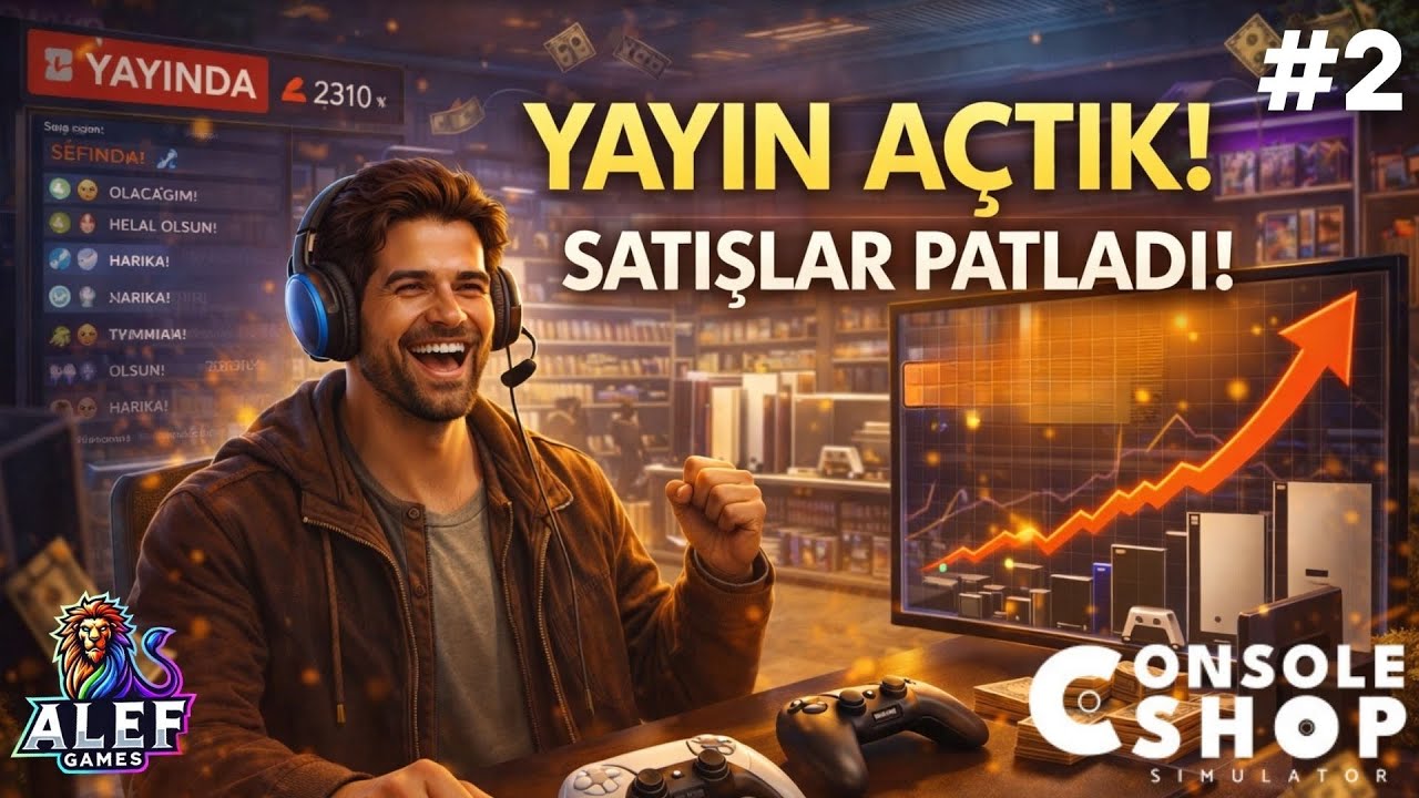YAYIN AÇTIK, SATIŞLAR PATLADI! | Console Shop Simulator | Bölüm 2