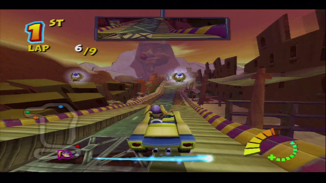 Crash Tag Team Racing Dead Heat Pasadena PS2 Gameplay