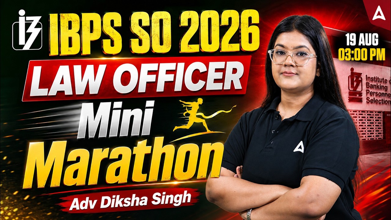 IBPS SO 2026 Law Officer | Mini Marathon | Complete Preparation Strategy