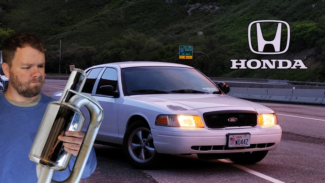Honda Exhaust on a Ford V8?!  Twin Loop Mufflers on Police Interceptor