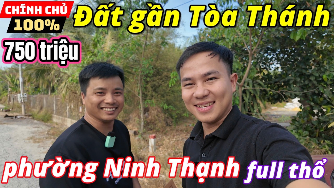 Đất Tây Ninh: chủ bán 750 triệu 1 lô gần núi Bà cách đường Trường Chinh 80m sổ riêng full thổ cư