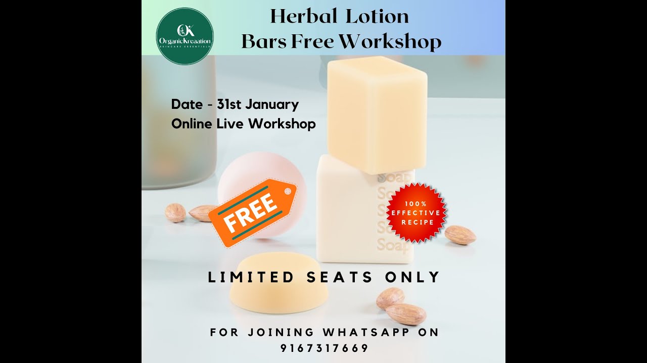 How to Make Herbal Lotion Bars | FREE Live DIY Skincare Workshop | Herbal Lotion Bar  live workshop