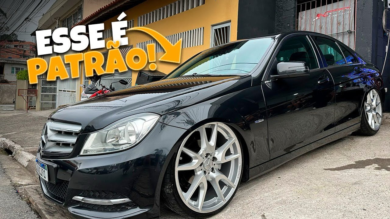 MERCEDES C180 2012 SUSPENSÃO A AR RODAS 20 NA QUEBRADA NINGUÉM ENTENDE NADA