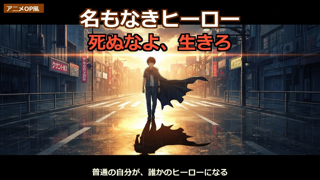 名もなきヒーロー ー死ぬなよ、生きろ