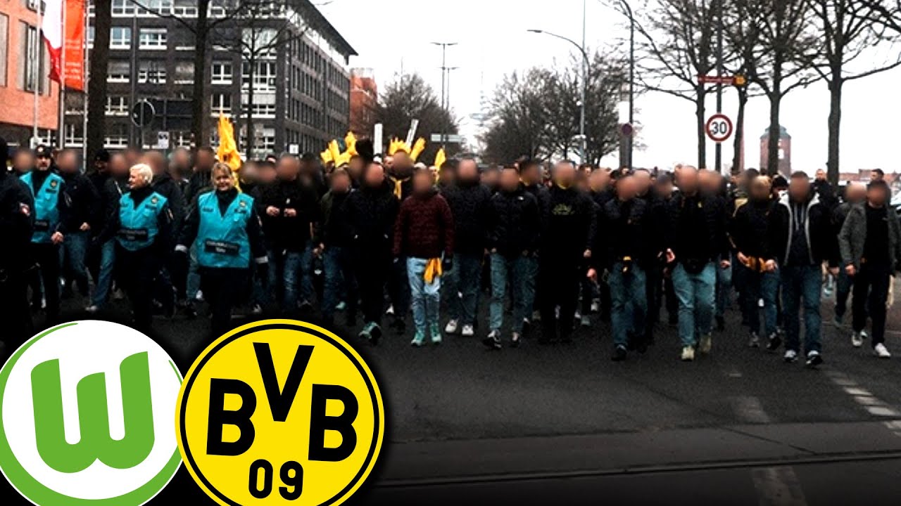 Als 100 Wolfsburg-Ultras die Dortmunder besuchten...