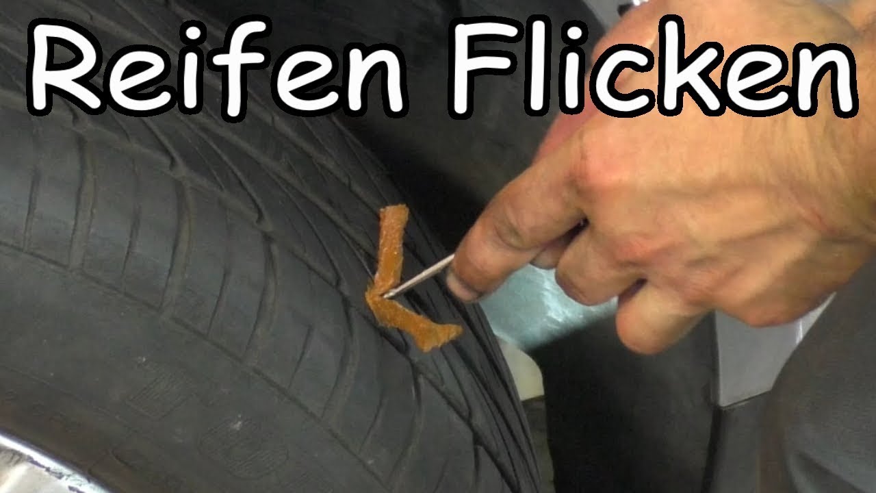 Zuschauer findet Fremdkörper in Papas Reifen im Video Reifen selber Flicken
