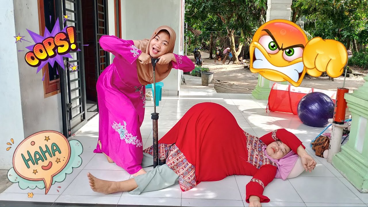 Drama Lucu😂🤣 Ngerjain Kakak Kompa Perutnya  Sampai Buncit !!