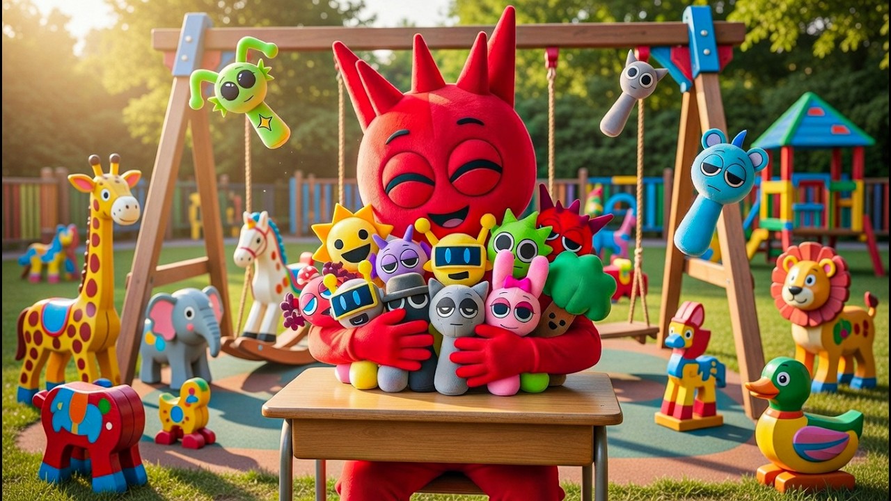 Is there anything unusual about this amusement park? | Red & Sprunki