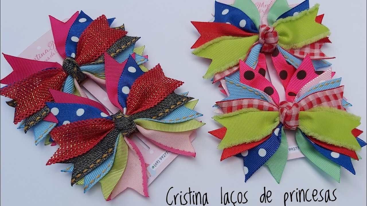 Laço festa junina feito de sobra de FITAS (by Cristina laços de princesas)
