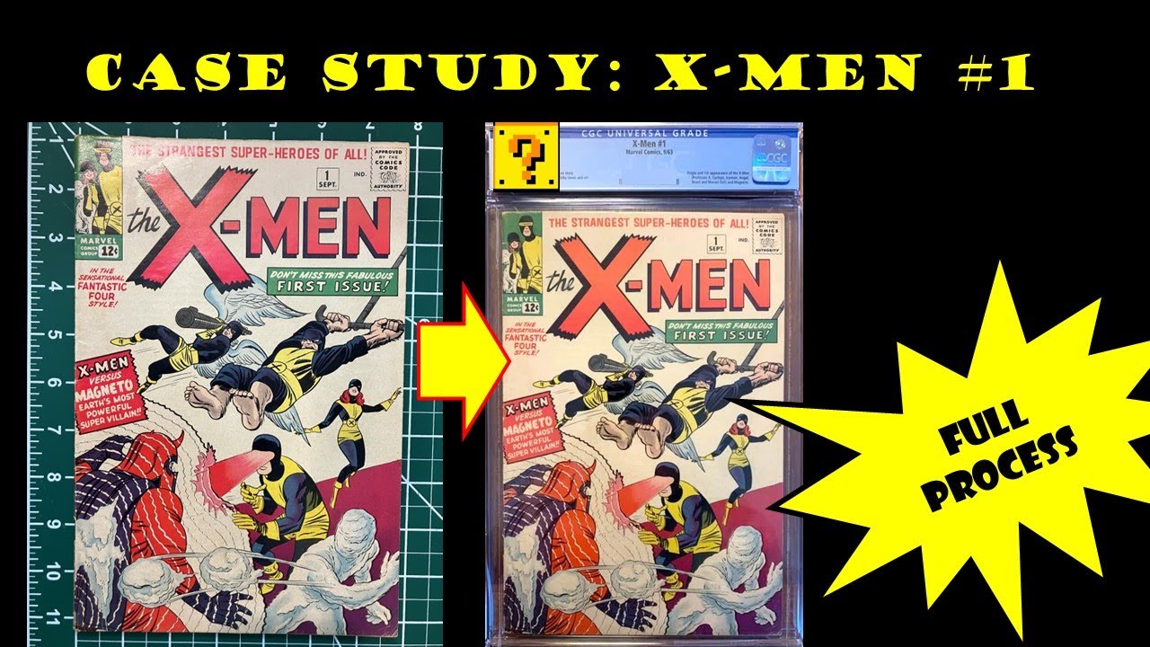 Case Study X-Men #1 1963 comic book cleaning pressing CGC submission and final graded result