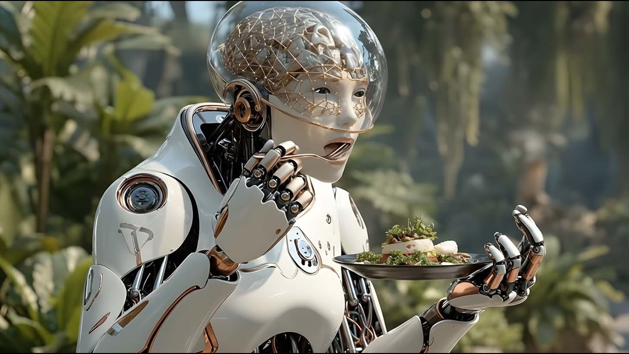 Futuristic Ambient: Android in Utopian Eco City | 4K Sci-Fi