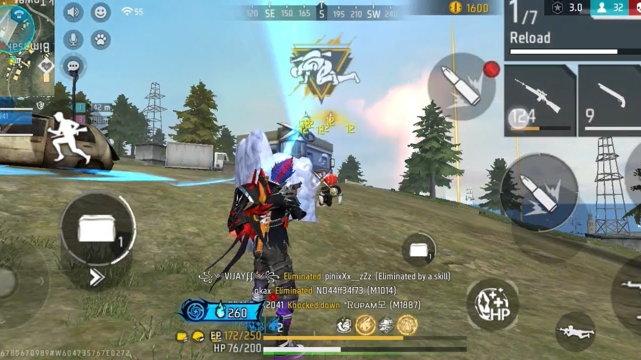 Free fire game play br rank push up garenafreefire headshot for best'game play 