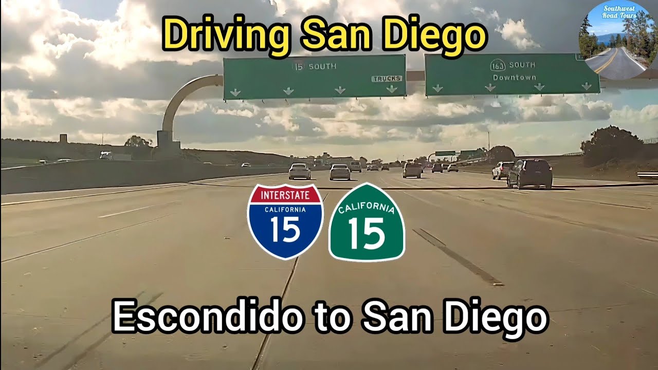 Interstate 15 South, CA-15 South | Escondido to San Diego, CA | Driving San Diego