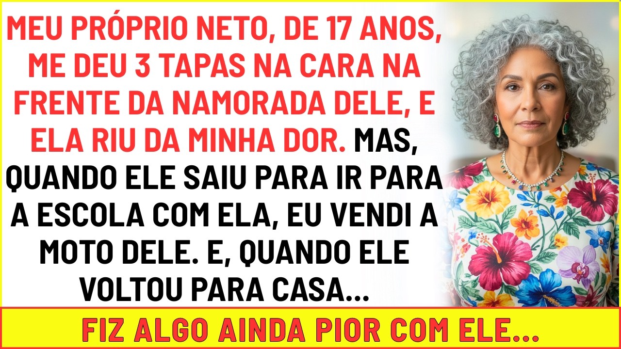 Meu neto deu 3 tapas na cara na frente da namorada, então vendi a moto dele e depois fiz algo pior..