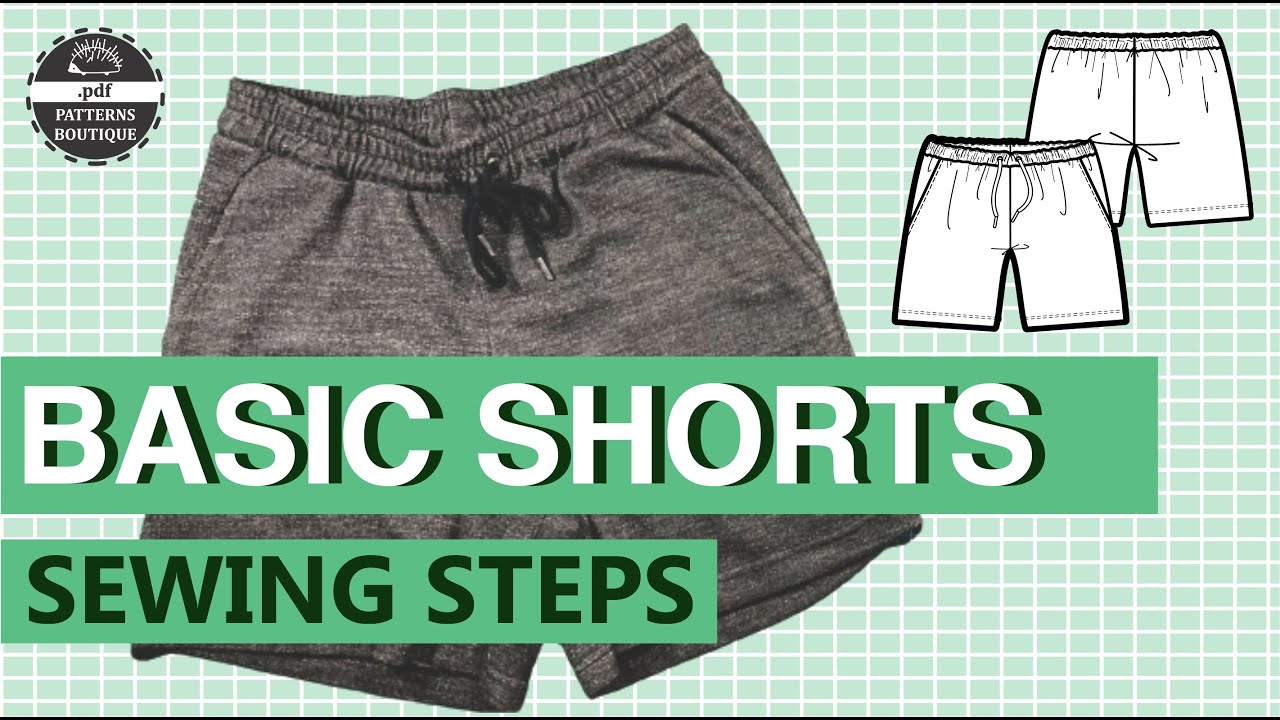 Basic Shorts for Men — Complete Sew-Along Tutorial (No Talking) | PDF Patterns Boutique