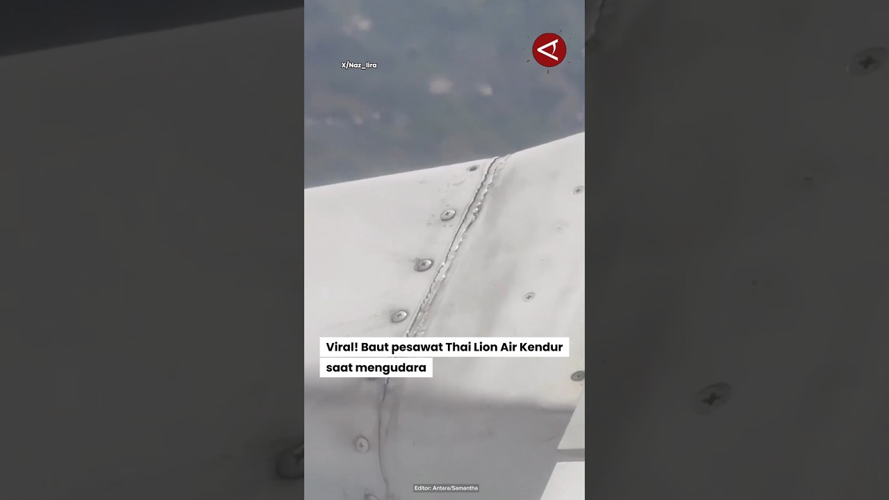 Viral di media sosial baut pesawat Thai Lion Air kendur bikin penumpang panik