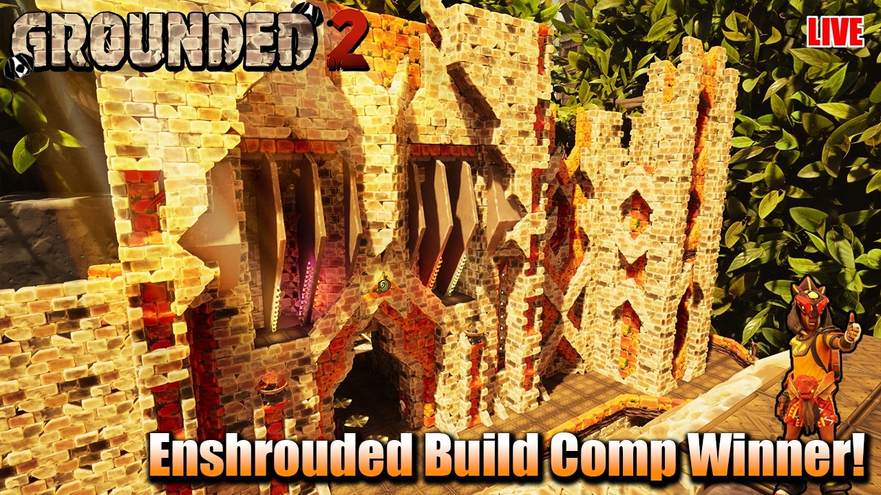 I WON the Enshrouded Winter Build Competition! | Celebrating With a Grounded 2 Mega Build LIVE