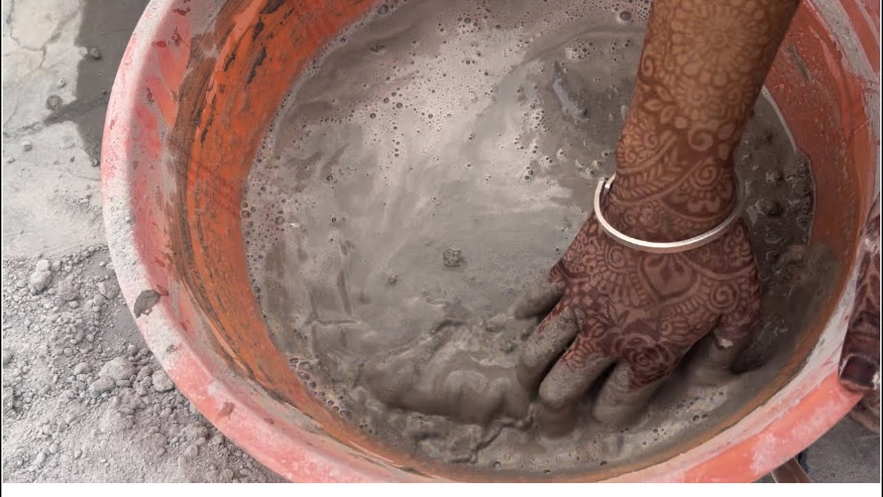 ASMR - soft/crunchy sand cement Paste play #satisfying #pasteplay #oddlysatisfying #viral 