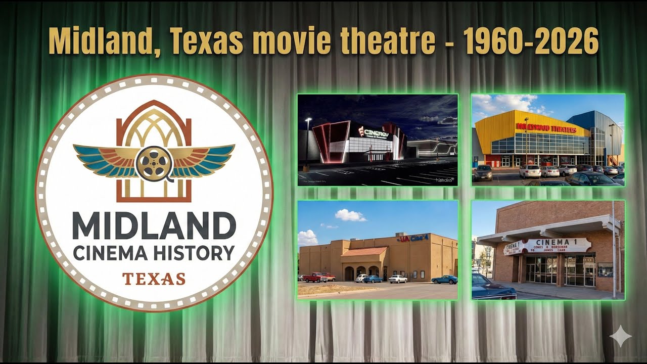 Midland movie theatre and drive-in history 1960-2025 - remastered