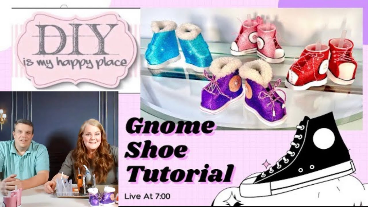 LIVE! DIY Tutorial Craft Party making adorable gnome shoes! 👟 👠 🥾