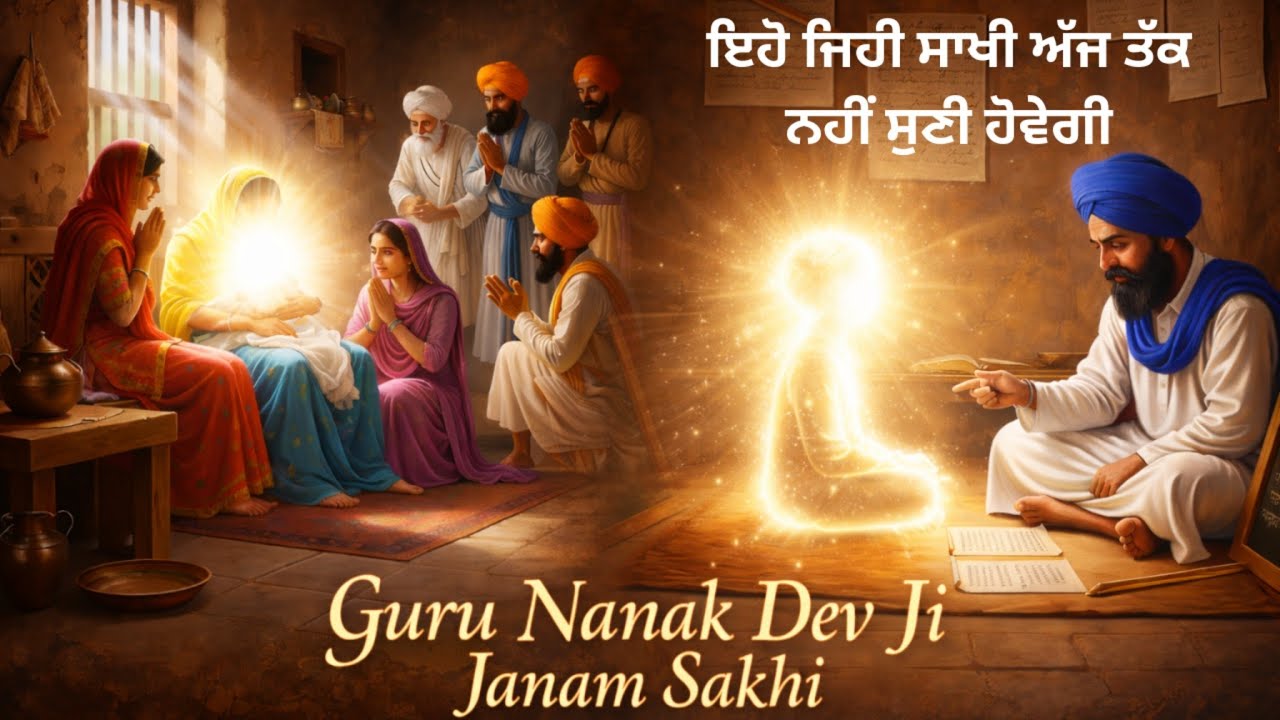 ਗੁਰੂ ਨਾਨਕ ਦੇਵ ਜੀ ਦੀ  ਜਨਮ ਸਾਖੀ (Part 1) | The Divine Birth of Guru Nanak Dev Ji | Janam Sakhi Part 1