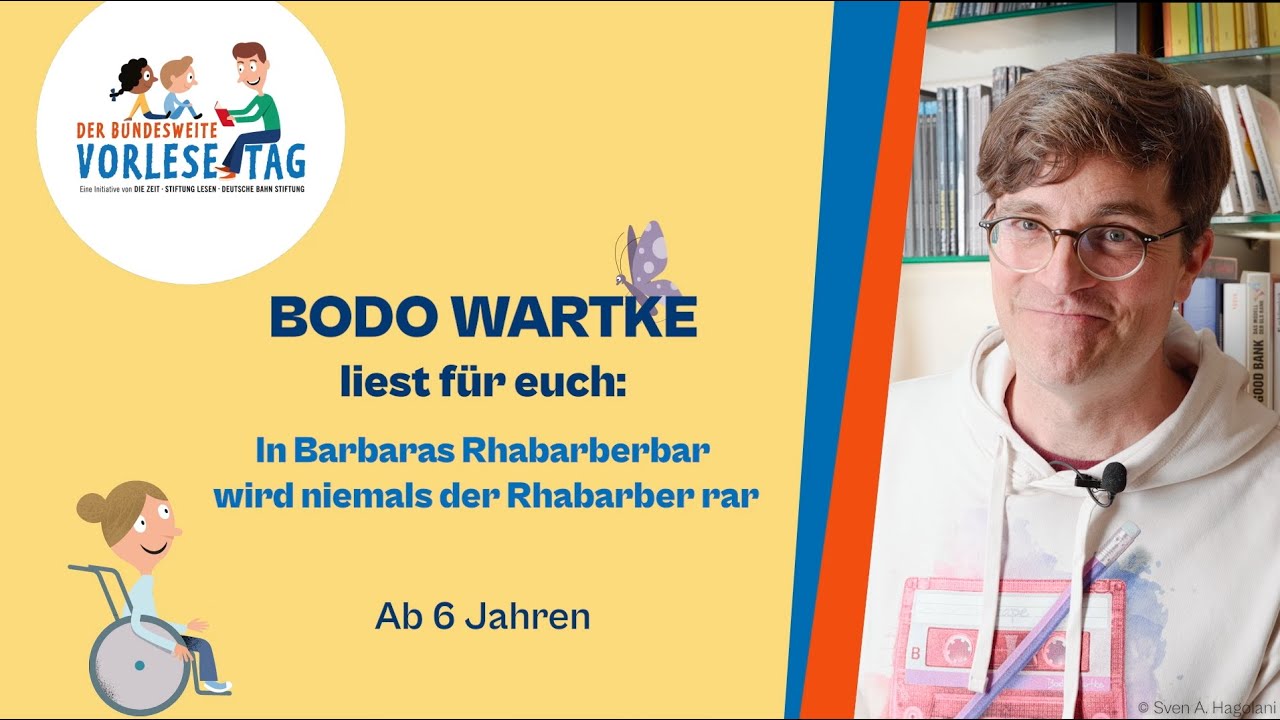 Der Bundesweite Vorlesetag 2025: Bodo Wartke lädt ein in Barbaras Rhabarberbar!