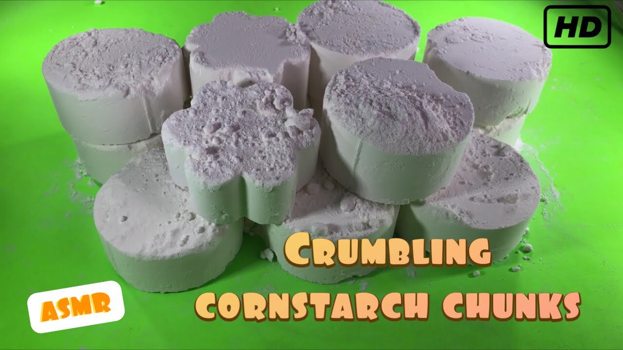 Satisfying Cornstarch Chunks Crumbling Squeaky Powder ASMR