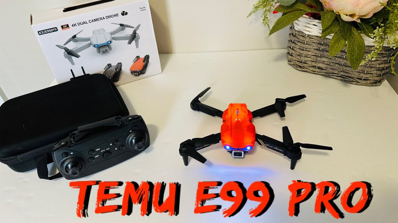 TEMU E99 Pro Folding 4K Camera Drone Unboxing Flight and Review #temu #drone