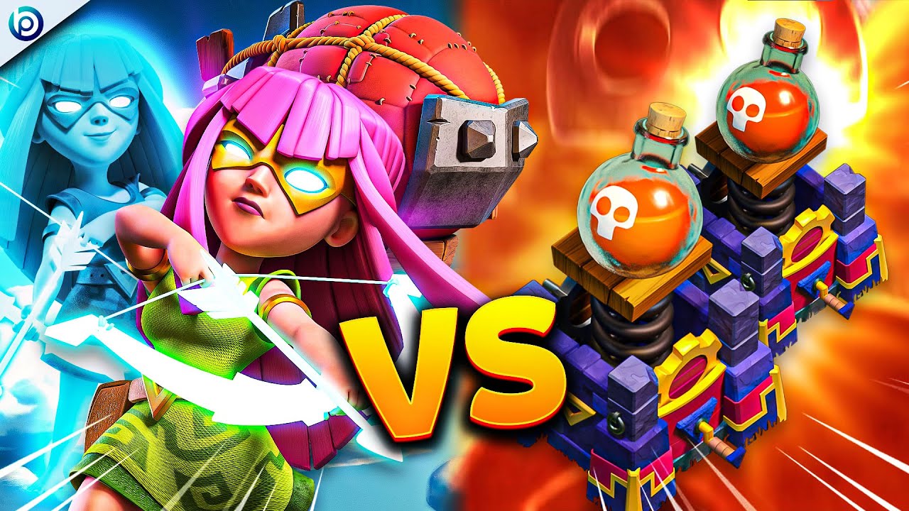 Ultimate SUPER ARCHER BLIMP GUIDE Against Double POISON TOWER Bases | TH15 CoC Attack Strategy